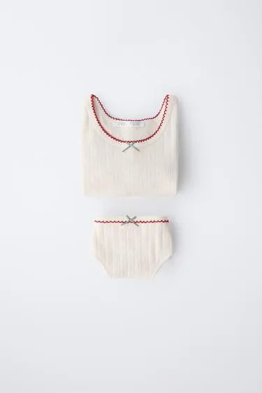 Футболка и трусы AGES 6-14 / с точеным узором, 2 шт.- Заказать в России