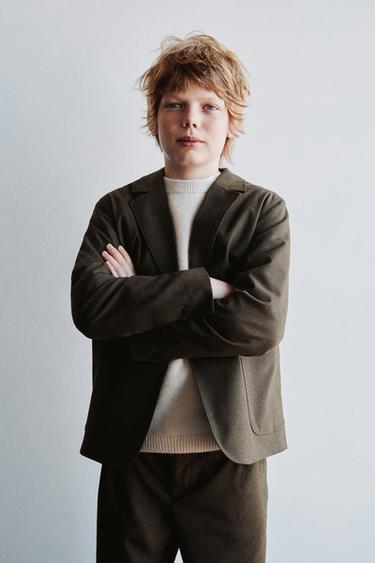 Zara Фланелевый костюмный блейзер купить с доставкой.