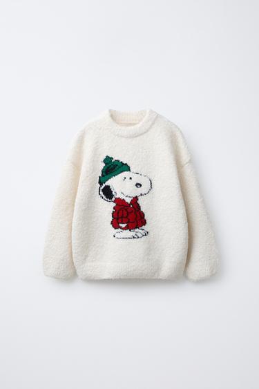 Zara Вязаный джемпер с шерстью SNOOPY PEANUTS™ купить с доставкой.
