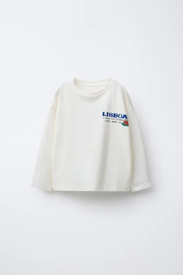 Футболка с принтом слогана лиссабона