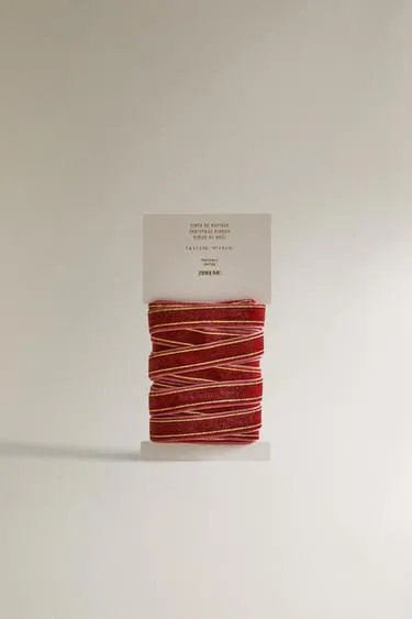 Бархатная лента для новогодних подарков ZARA- Заказать в России