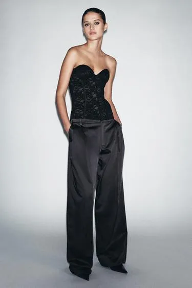 Бархатный кружевной корсет- Заказать в России