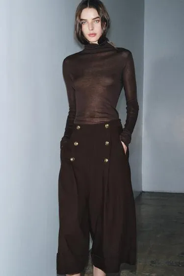 Шорты-бермуды из 100% шерсти коллекции ZW с пуговицами