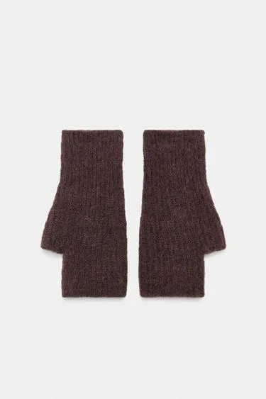 Короткие трикотажные митенки