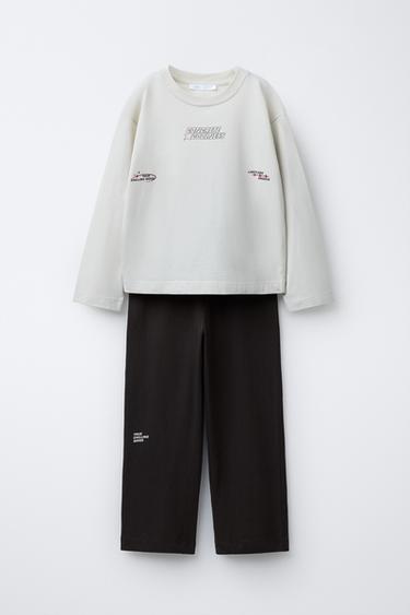 Zara 6-14 лет/пижама с текстовым принтом купить с доставкой.