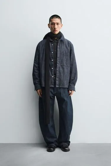 Джинсовая рубашка RELAXED FIT- Заказать в России