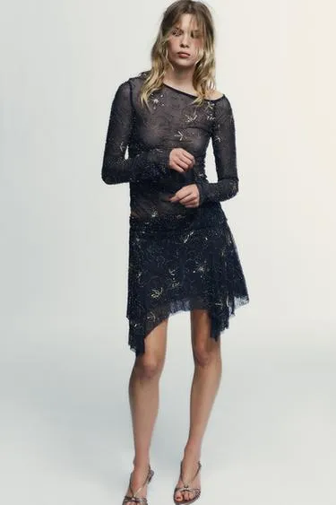 Юбка с вышивкой и бисером- Заказать в России