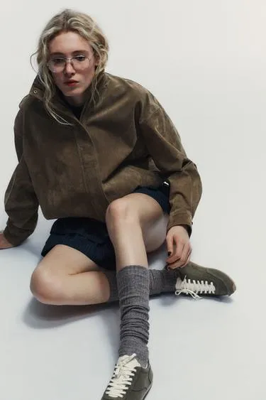 Комбинированные замшевые кроссовки- Заказать в России