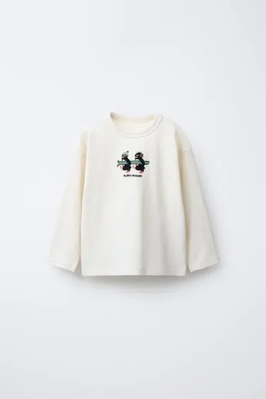 Футболка с принтом пингвина- Заказать в России