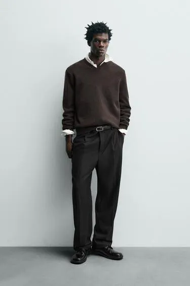 Джемпер LIMITED EDITION с V-образным вырезом из 100% шерсти- Заказать в России