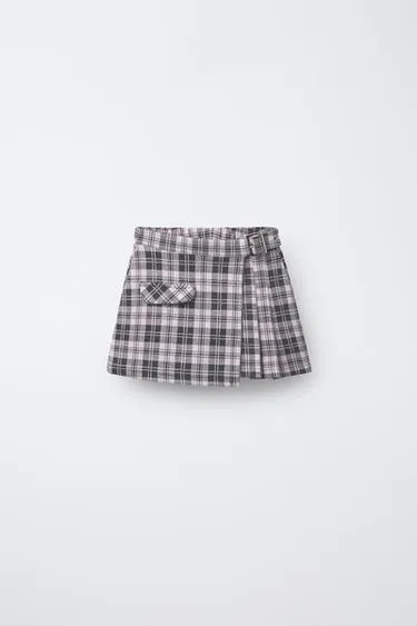 Юбка-шорты в клетку- Заказать в России