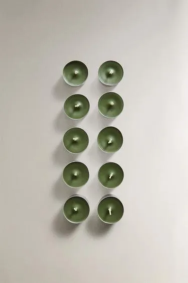 Пачка ароматизированных чайных свечек с ароматом базилика (упаковка из 8 штук)- Заказать в России