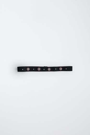 Zara Эластичный ободок со стразами в виде цветов