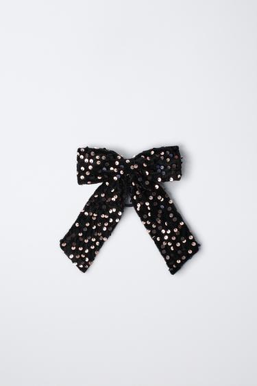 Zara Резинка для волос с бантом и пайетками