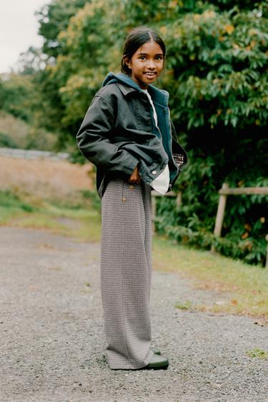 Zara Брюки WIDE LEG жаккард с пуговицами