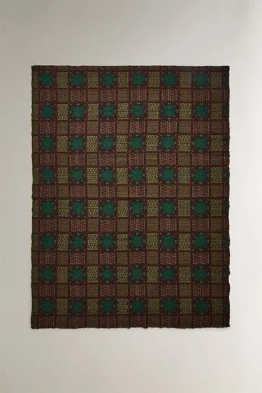 Плед с геометрическим узором для рождества- Заказать в России