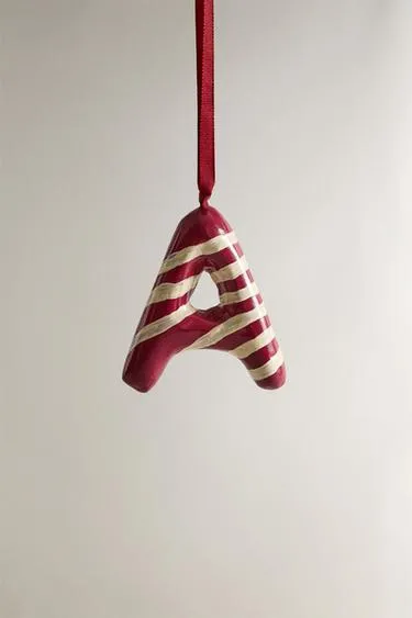 Рождественский декор елочного украшения буква A