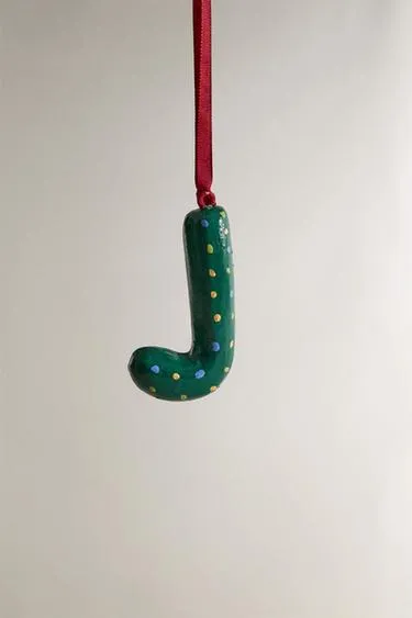 Рождественское украшение елочная игрушка для новогодней елки буквы J