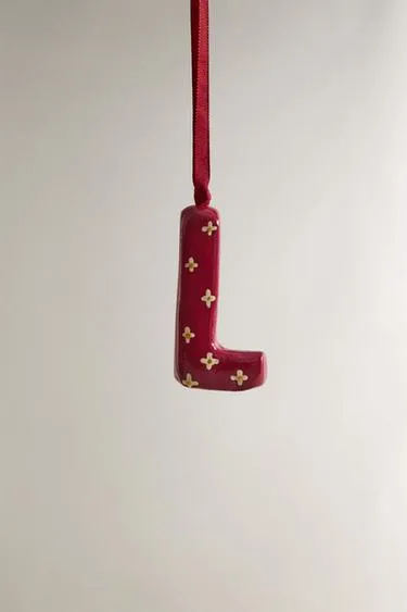 Рождественское украшение на елку - буква L