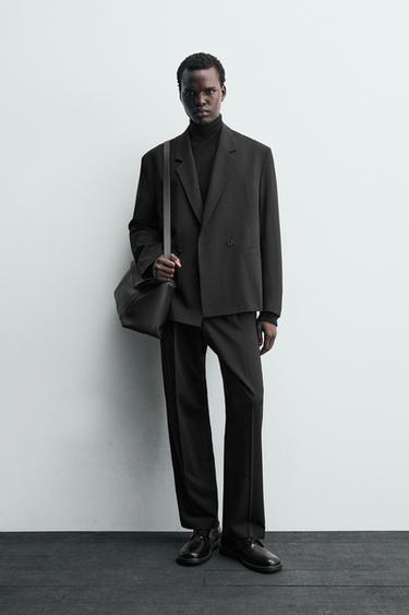 Zara Двубортный костюмный блейзер из шерсти