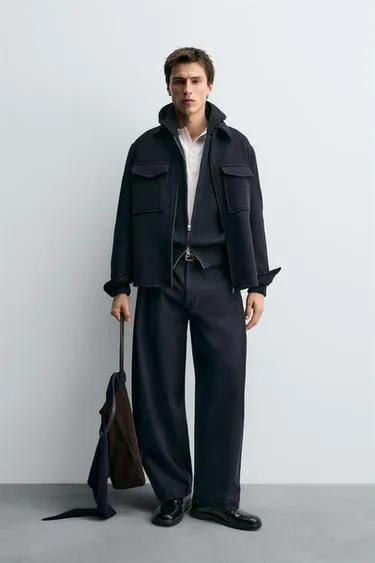 Куртка-рубашка REGULAR FIT с шерстью- Заказать в России