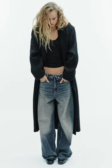 Удлиненное пальто из смесовой шерсти- Заказать в России