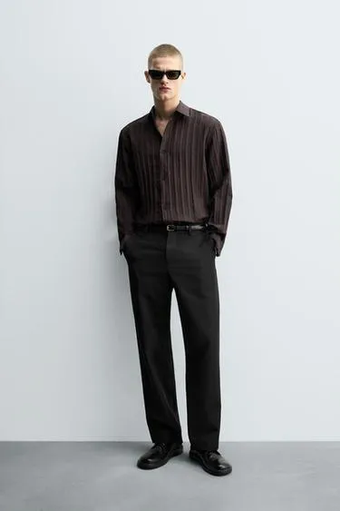 Жаккардовая рубашка в полоску- Заказать в России