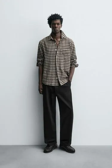 Рубашка в клетку с карманом- Заказать в России