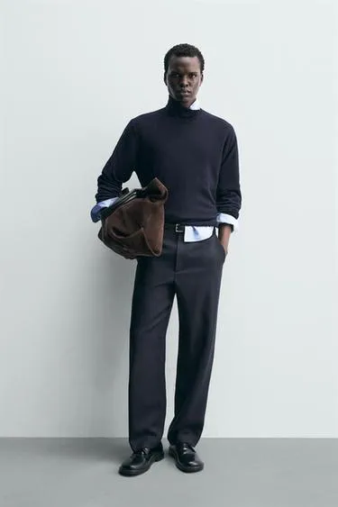 Брюки прямого кроя из 100% шерсти