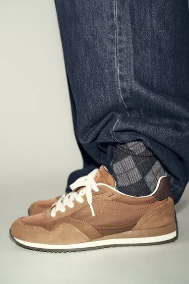 Хлопковые носки с ромбами