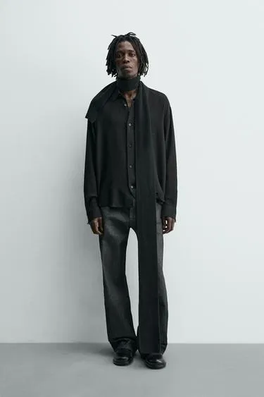 Рубашка из вискозы и хлопка