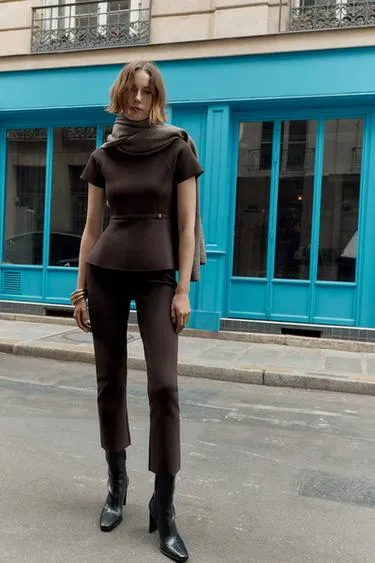 Трикотажные брюки прямого кроя- Заказать в России