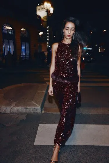 Брюки BARREL с пайетками- Заказать в России