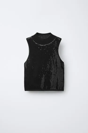 Топ с пайетками