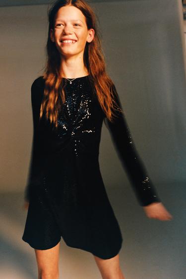 Zara Платье с узлом и блеском купить с доставкой.