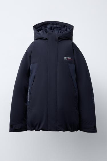 Zara Стеганая куртка в стиле колор-блок купить с доставкой.