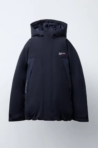 Стеганая куртка в стиле колор-блок