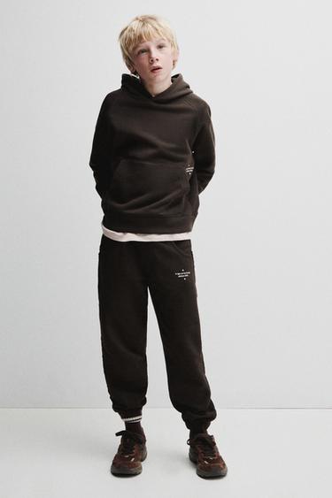 Zara Комбинированные брюки-джоггеры из мягкой ткани купить с доставкой.