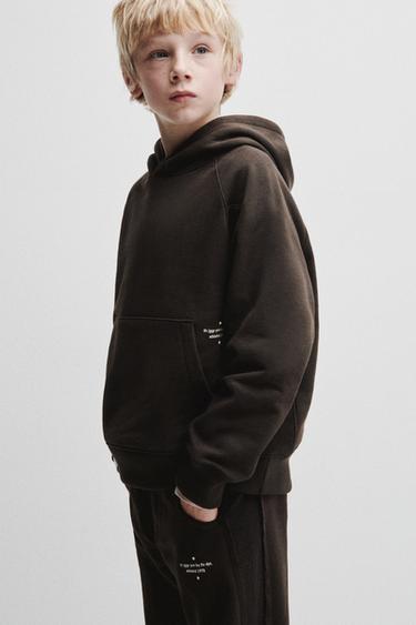 Zara Комбинированная худи с капюшоном купить с доставкой.