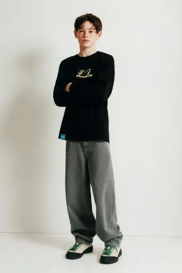 Свободные брюки из саржи