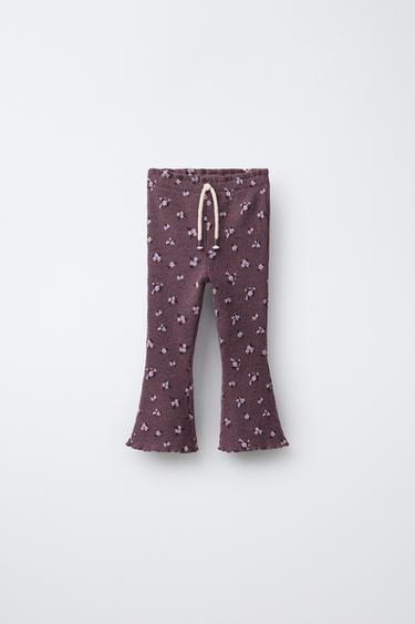 Zara Легинсы FLARE SOFT TOUCH с принтом