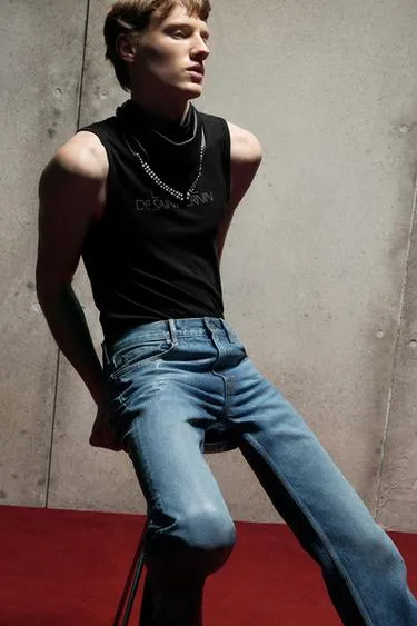 Футболка-топ с логотипом RHINESTONE LUDOVIC DE SAINT SERNIN X ZARA- Заказать в России