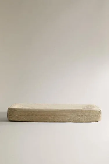 Чехол на матрас для пеленального столика из муслина в полоску