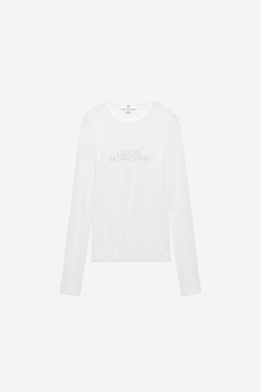 Zara Сияющая футболка с текстом LUDOVIC DE SAINT SERNIN X ZARA