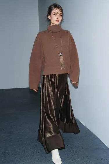 Атласная юбка миди ZW COLLECTION LIMITED EDITION