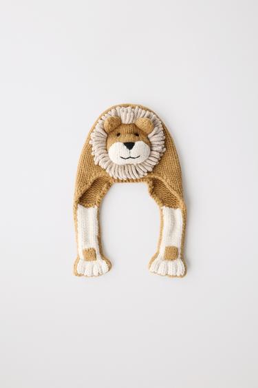 Zara Шапка с львом из 100% шерсти LIMITED EDITION