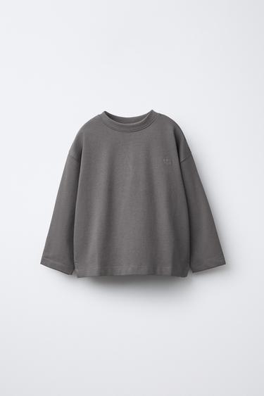 Zara Футболка HEAVY WEIGHT с вышивкой