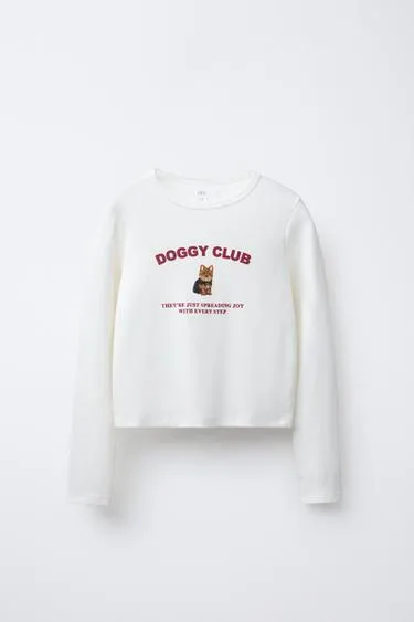 Футболка в рубчик с принтом- Заказать в России