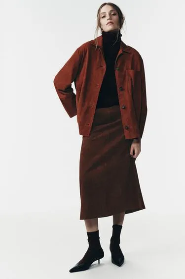 Юбка-миди из замши 100% LIMITED EDITION- Заказать в России