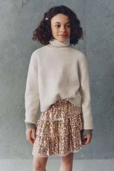 Юбка с воланами и пайетками